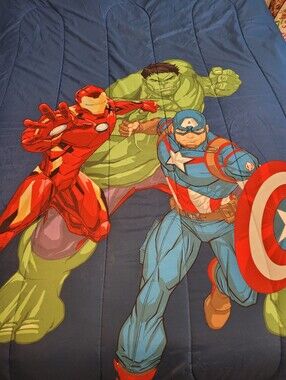 Marvel Avengers Twin Comforter Set And Curtains